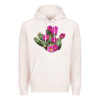Pale Pink strawberry hedgehog cactus Premium Hoodie - LillyAllenDesigns