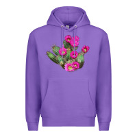 Purple strawberry hedgehog cactus Premium Hoodie - LillyAllenDesigns