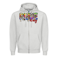Dove Grey pride day Zipper Hoodie - Zillion Design Studio