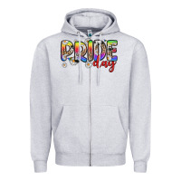 Heather Grey pride day Zipper Hoodie - Zillion Design Studio