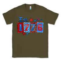 Army Green est 1776 Classic Tee - Zillion Design Studio