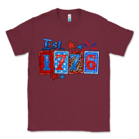 Burgundy est 1776 Classic Tee - Zillion Design Studio