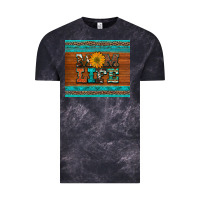 Cloud Black mom life leopard cowhide turquoise aztec Vintage Tee - Artiststas
