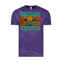Cloud Purple mom life leopard cowhide turquoise aztec Vintage Tee - Artiststas