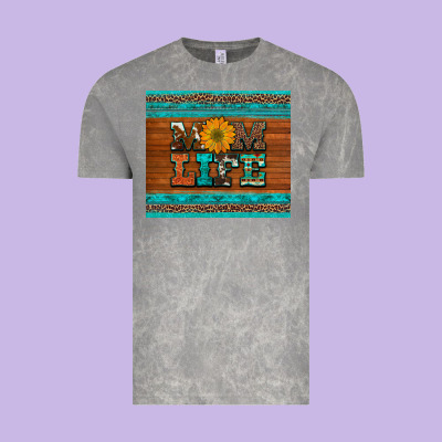Mom Life Leopard Cowhide Turquoise Aztec Vintage Tee Designed By Artiststas