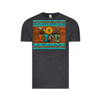 Vintage Black mom life leopard cowhide turquoise aztec Vintage Tee - Artiststas