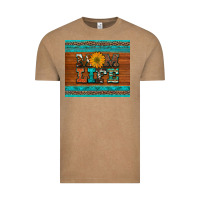 Vintage Coffee mom life leopard cowhide turquoise aztec Vintage Tee - Artiststas