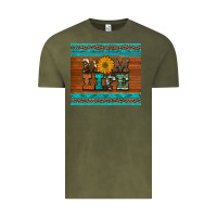 Vintage Olive mom life leopard cowhide turquoise aztec Vintage Tee - Artiststas