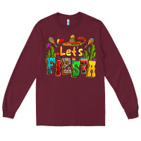 Burgundy Let's fiesta Long Sleeve Tee - RanaPortraitStore