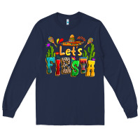 Navy Let's fiesta Long Sleeve Tee - RanaPortraitStore
