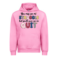 Fuchsia Pink you may see me struggle Urban Hoodie - MaliasSmallBusiness