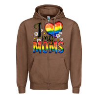 Chestnut i love my moms Zipper Hoodie - Zillion Design Studio
