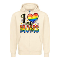 Sandshell i love my moms Zipper Hoodie - Zillion Design Studio
