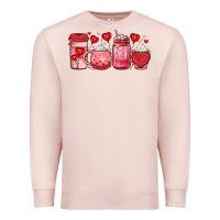 Pale Pink valentines day coffee Premium Sweatshirt - JahusDesignShop