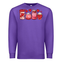 Purple valentines day coffee Premium Sweatshirt - JahusDesignShop