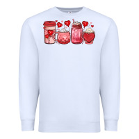 White valentines day coffee Premium Sweatshirt - JahusDesignShop