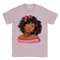 Lilac afro black girlchild kiss with bow Classic Tee - texasbilliewilder