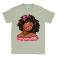 Matcha afro black girlchild kiss with bow Classic Tee - texasbilliewilder