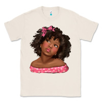Natural afro black girlchild kiss with bow Classic Tee - texasbilliewilder