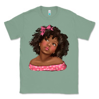 Sage afro black girlchild kiss with bow Classic Tee - texasbilliewilder