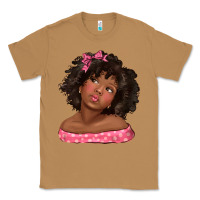 Toasted Coconut afro black girlchild kiss with bow Classic Tee - texasbilliewilder