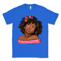 True Royal afro black girlchild kiss with bow Classic Tee - texasbilliewilder