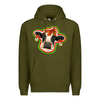 Army Green christmas heifer Premium Hoodie - Jasminsmagicworld