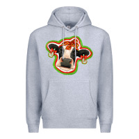 Heather Grey christmas heifer Premium Hoodie - Jasminsmagicworld