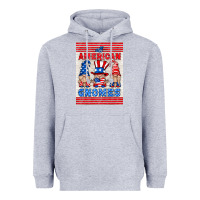 Heather Grey all american gnomes air freshener Heavyweight Hoodie - HRA Design Shop