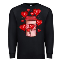 Black valentines day coffee Premium Sweatshirt - JahusDesignShop