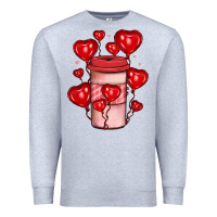 Heather Grey valentines day coffee Premium Sweatshirt - JahusDesignShop