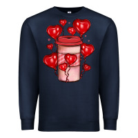 Navy valentines day coffee Premium Sweatshirt - JahusDesignShop