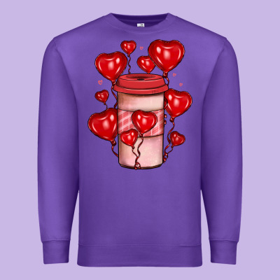 Valentines Day Coffee Premium Sweatshirt Designed By Jahusdesignshop