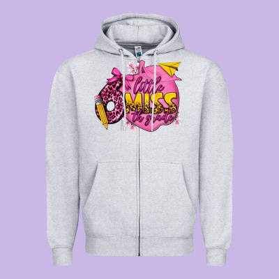 Little Miss 6th Grade Zipper Hoodie Designed By Texasbilliewilder