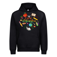 Black maestra teacher heart doodle Urban Hoodie - MaliasSmallBusiness