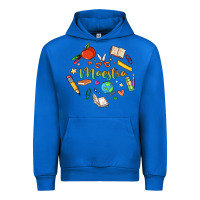 Cobalt maestra teacher heart doodle Urban Hoodie - MaliasSmallBusiness