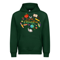 Forest Green maestra teacher heart doodle Urban Hoodie - MaliasSmallBusiness