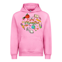 Fuchsia Pink maestra teacher heart doodle Urban Hoodie - MaliasSmallBusiness