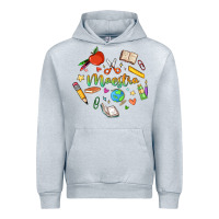 Heather Grey maestra teacher heart doodle Urban Hoodie - MaliasSmallBusiness