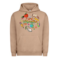 Pigment Burro maestra teacher heart doodle Urban Hoodie - MaliasSmallBusiness