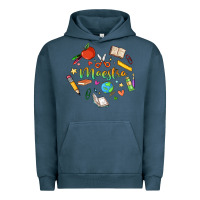 Pigment Midnight Navy maestra teacher heart doodle Urban Hoodie - MaliasSmallBusiness