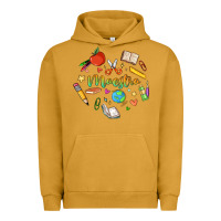 Pigment Peanut Butter maestra teacher heart doodle Urban Hoodie - MaliasSmallBusiness