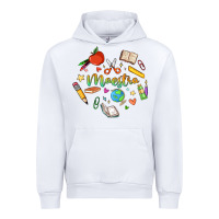 White maestra teacher heart doodle Urban Hoodie - MaliasSmallBusiness