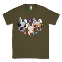 Army Green Easter Cows With Bunny Ears Classic Tee - RanaPortraitStore