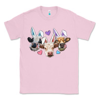 Bubblegum Pink Easter Cows With Bunny Ears Classic Tee - RanaPortraitStore