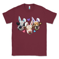 Burgundy Easter Cows With Bunny Ears Classic Tee - RanaPortraitStore