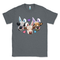 Charcoal Heather Easter Cows With Bunny Ears Classic Tee - RanaPortraitStore