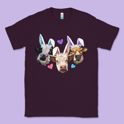 Easter Cows With Bunny Ears Classic Tee Designed By Ranaportraitstore