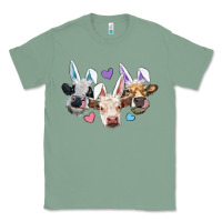 Sage Easter Cows With Bunny Ears Classic Tee - RanaPortraitStore