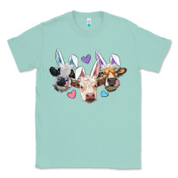 Seafoam Easter Cows With Bunny Ears Classic Tee - RanaPortraitStore